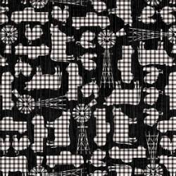 Farmstead - Black Gingham Silhouette Animals - More Details