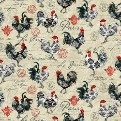 Le Poulet - Cream Rooster Allover - More Details