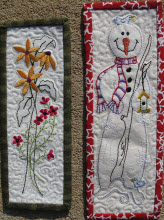 Daisy and Frosty Bookmarks for Machine Embroidery