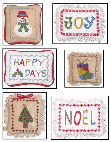 The Stitch Connection Christmas Pillow Ornaments