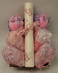 Faux Knitting Kit - Pink and Purple