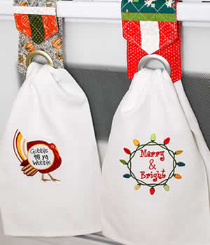 Embellish Holiday Kitchen Towel Project Bundle